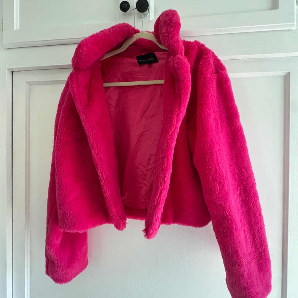 Pink Faux Fur Jacket